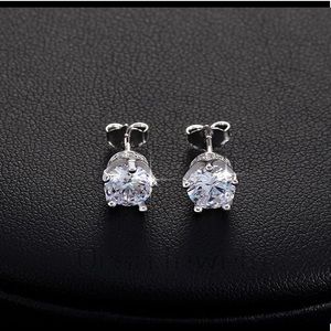 14K White / Rose Gold 1.Ct Diamond Stud Earrings
